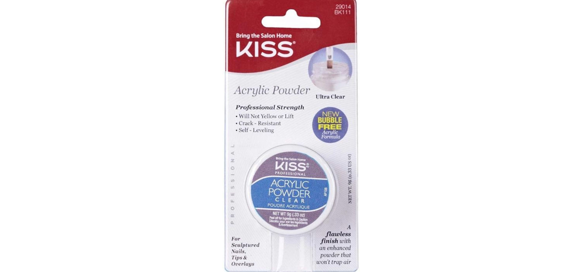Bring The Salon Home Kiss Acrylic Powder Ultra Clear