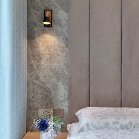 維港匯2期代輕奢風主人房有床頭壁燈