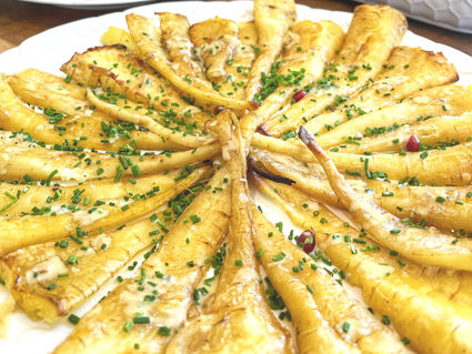 Roast Parsnips Recipe with White Wine & Shallots