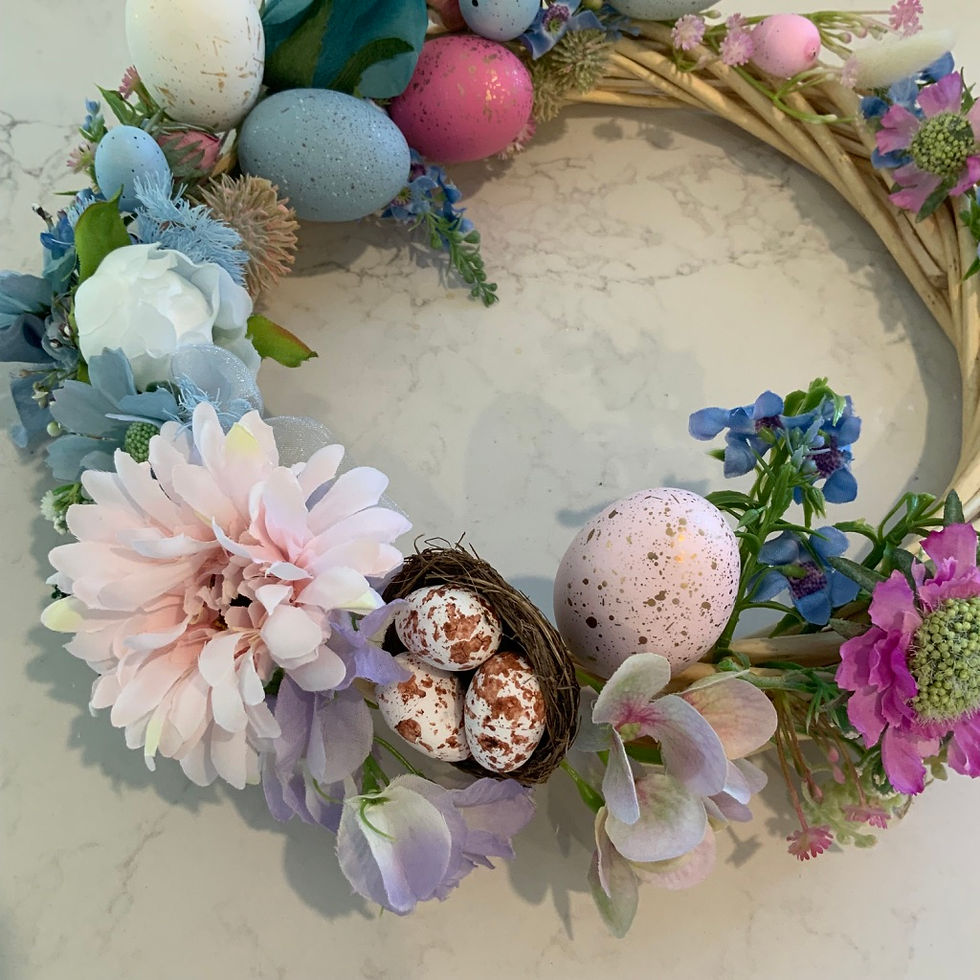 Thumbnail: Handmade Floral Wreath Decorative Wreath in pastel and vibrant hues