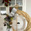 Thumbnail: Large contemporary bare plait wreath with silver ribbon & steel gray magnolia