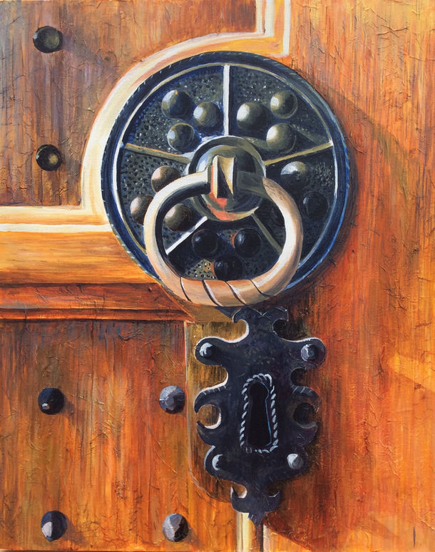 Old oak door