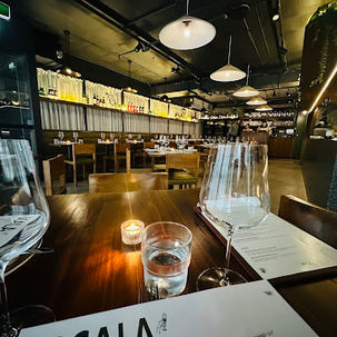 Restaurant interior design a restaurant with a menu that says calm on it