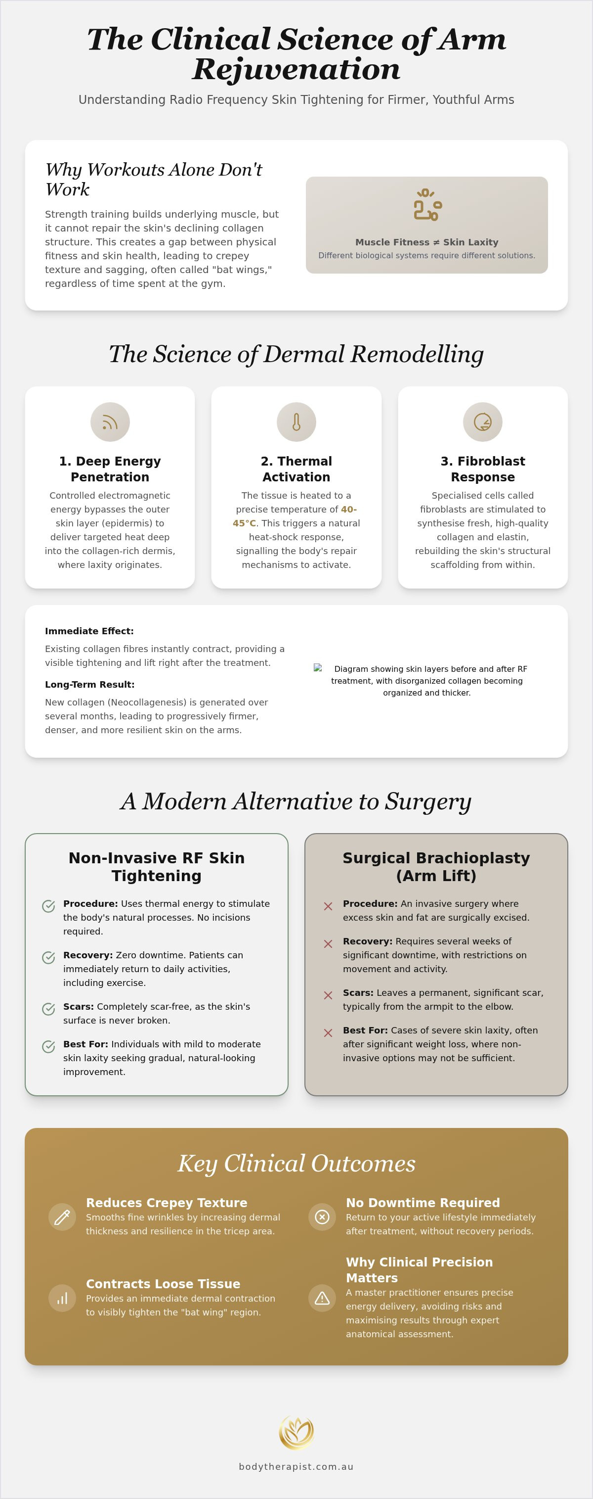 RF skin tightening for arms