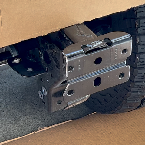 Frame Bracket Trimmed on Jeep Gladiator to allow bumper and winch to fit