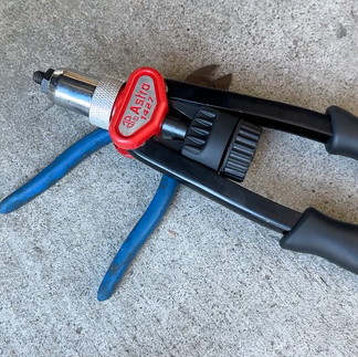 Nutsert Installation Tool used to install remote reservoir bracket on Jeep Gladiator Frame