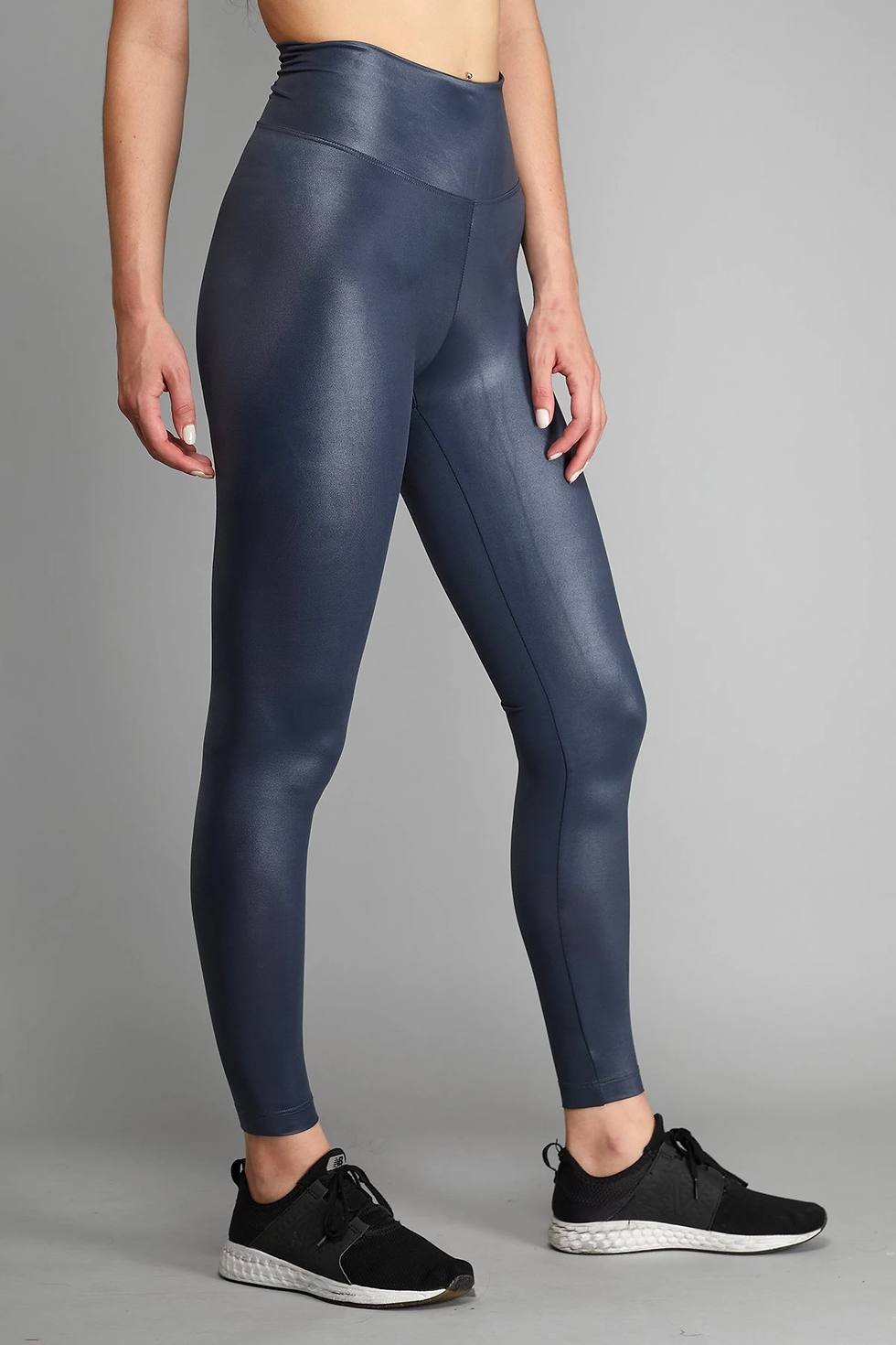 Miniatura: LEGGINGS DEPORTIVOS METALICOS ELASTICOS GRIS CARBOX LATERAL
