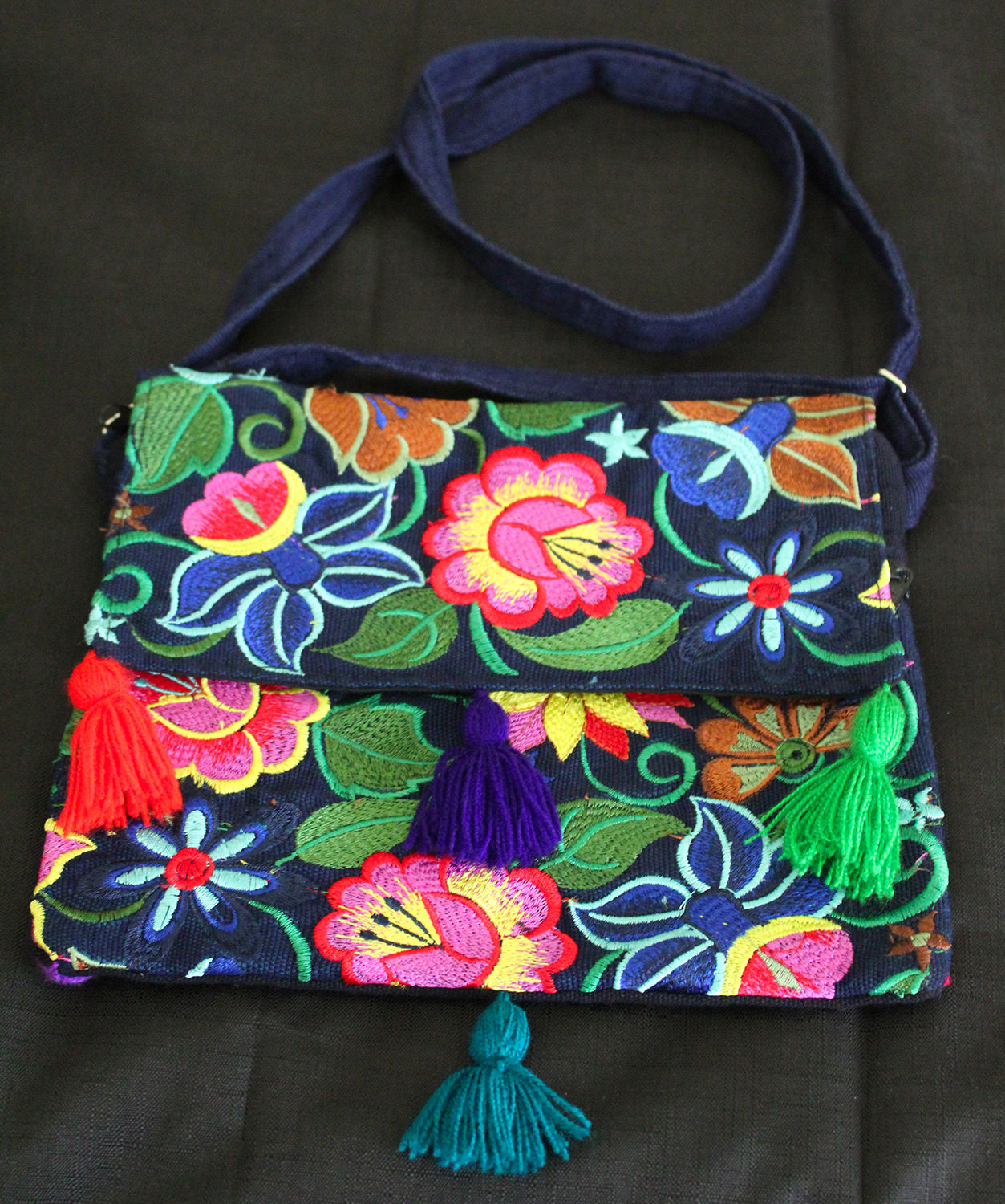 Medium Embroidered Shoulder Bag