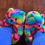 Thumbnail: Rainbow Teddy Bear Slippers