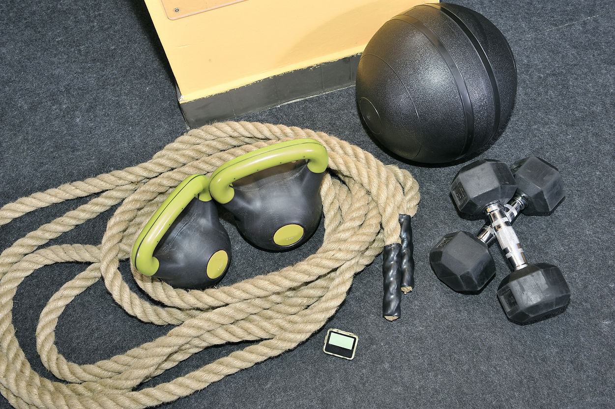 Layout dos equipamentos de ginástica