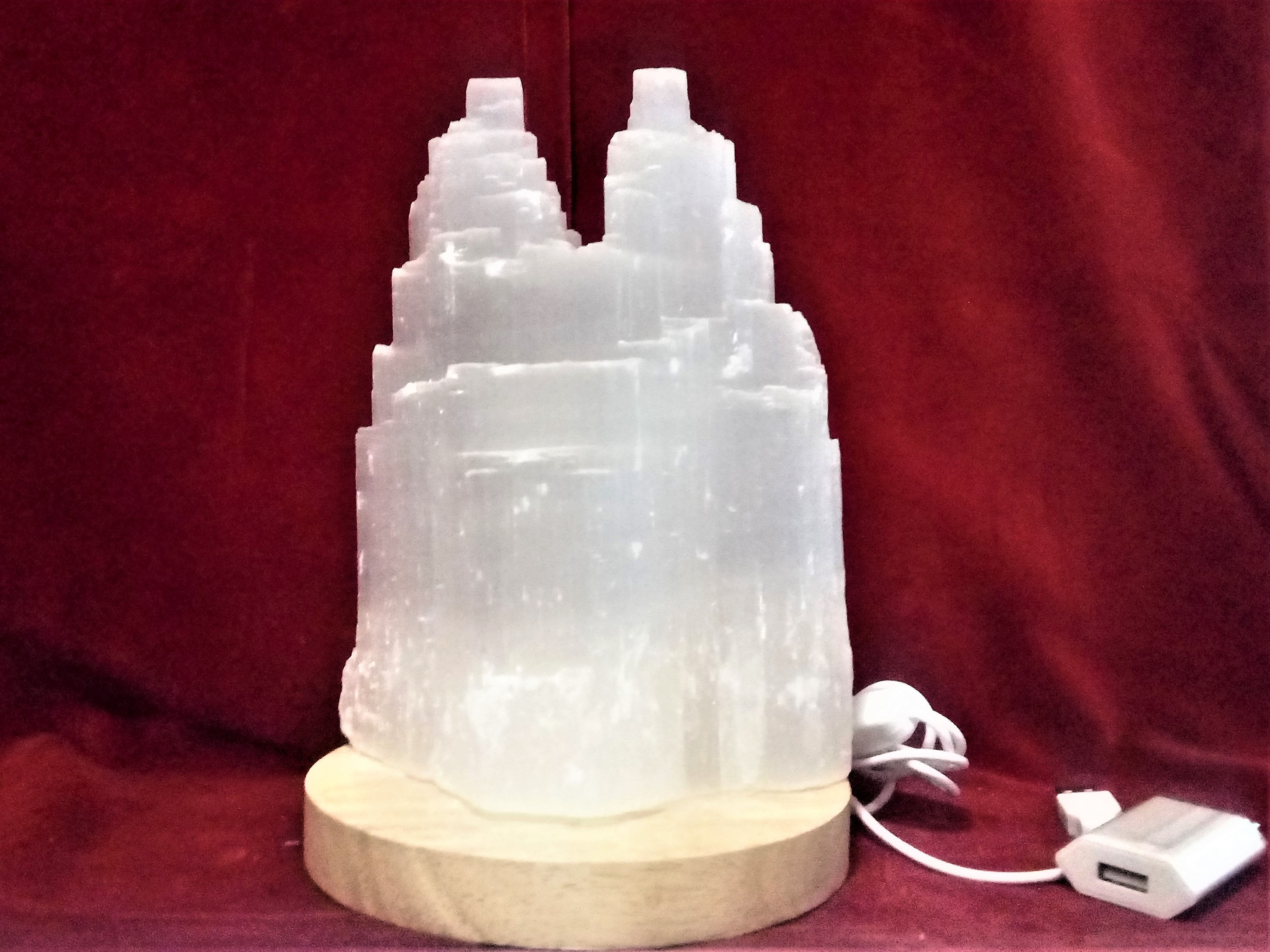 Lampara Selenita Blanca