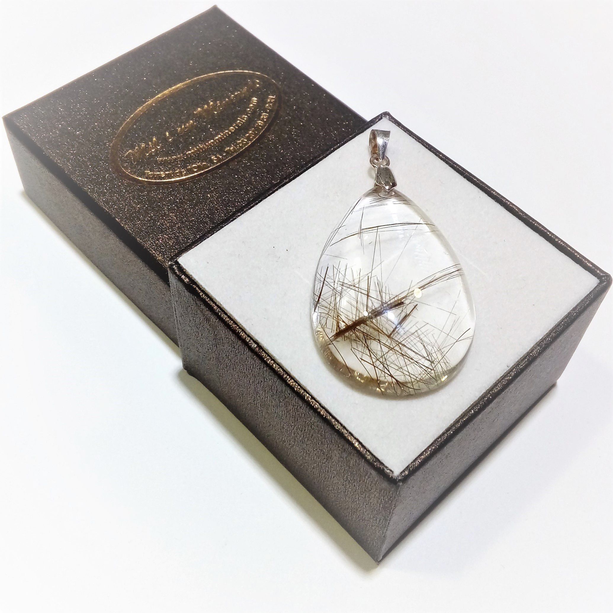 Colgante Cuarzo Rutilado Rutilo Rojo