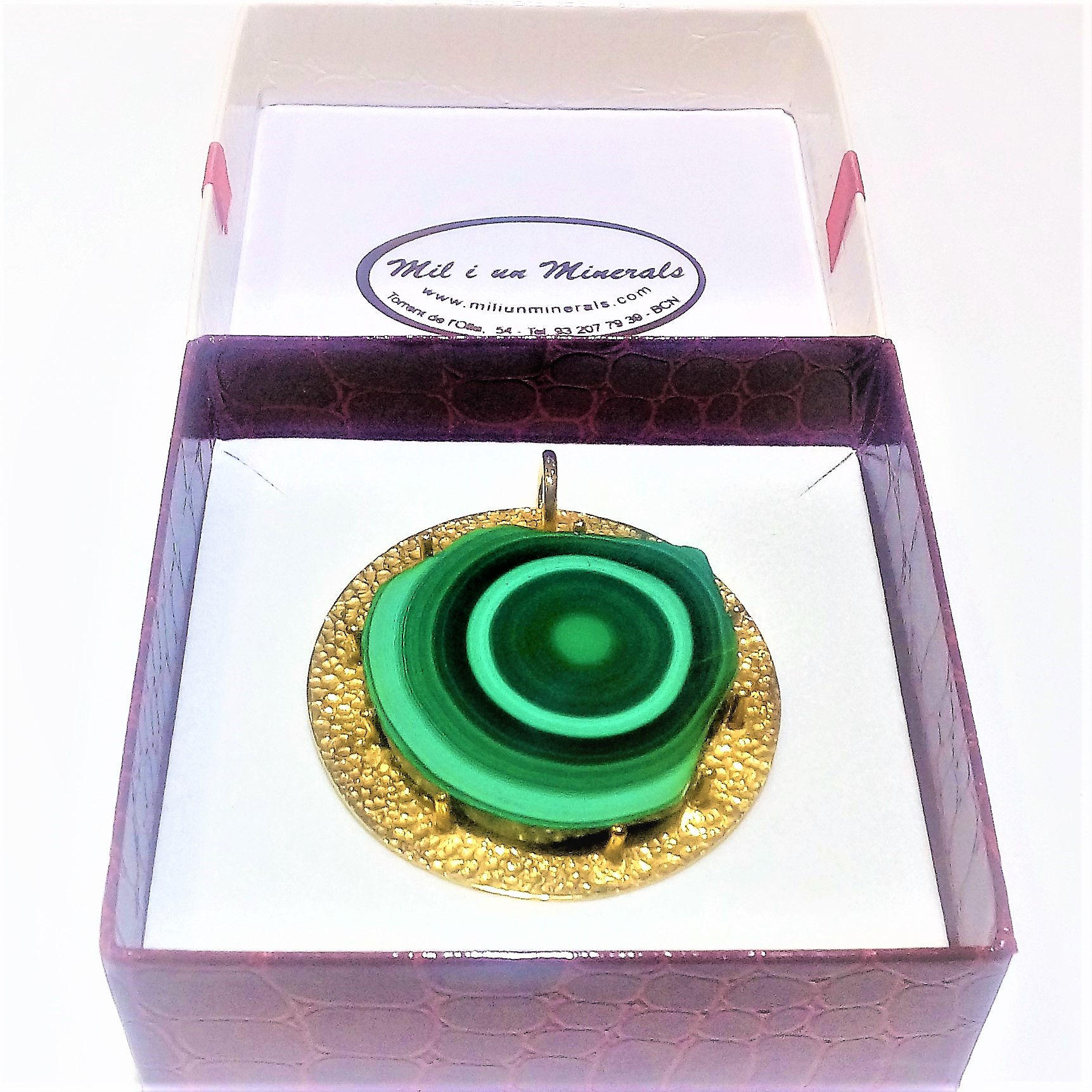 Colgante Oro Malaquita