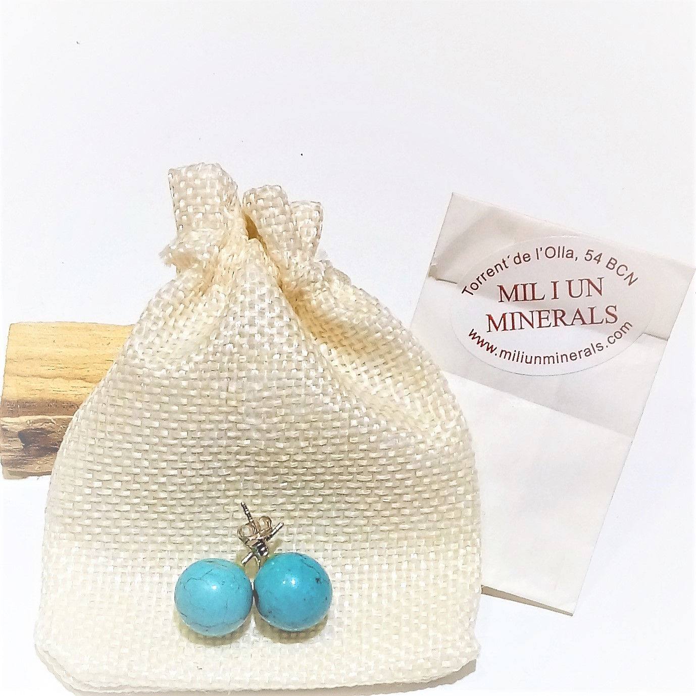 Pendientes Howlita Azul "Acuario"