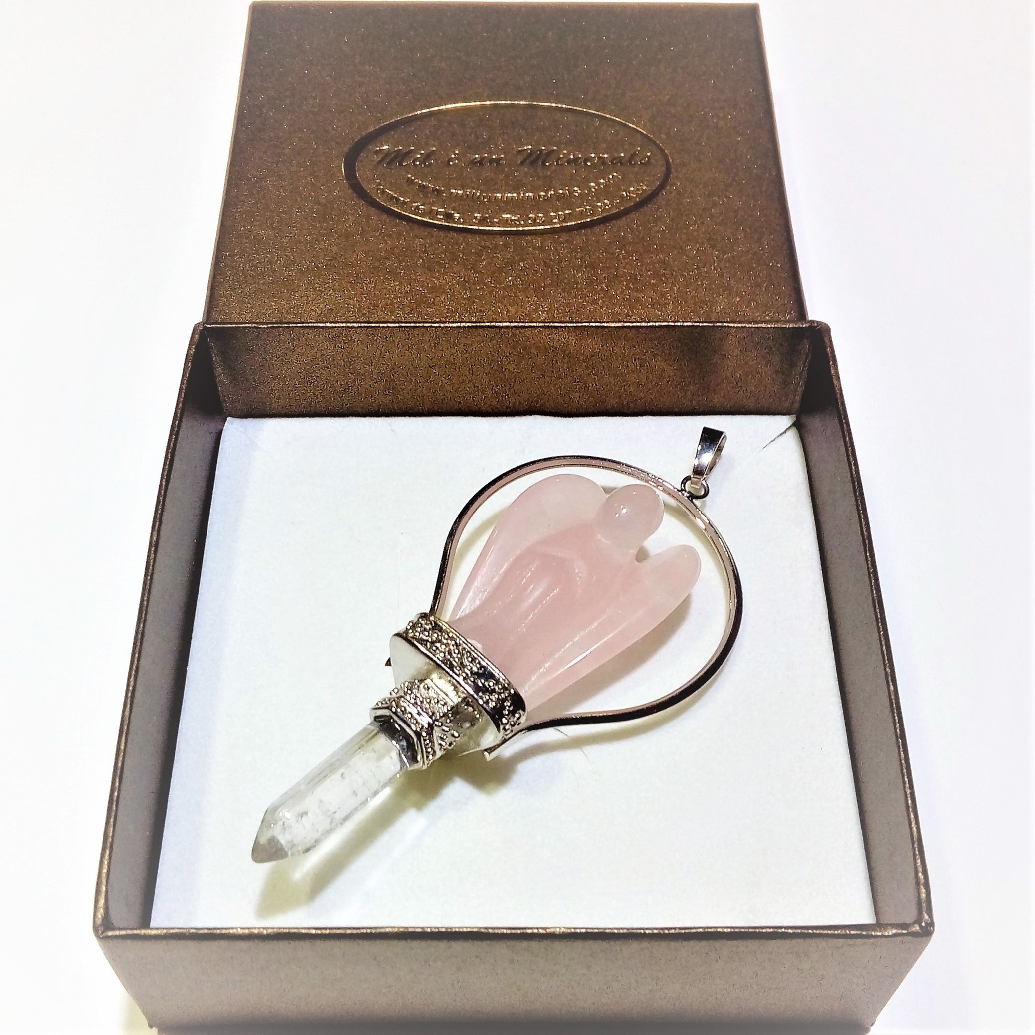 Colgante Cuarzo Rosa "Tauro"