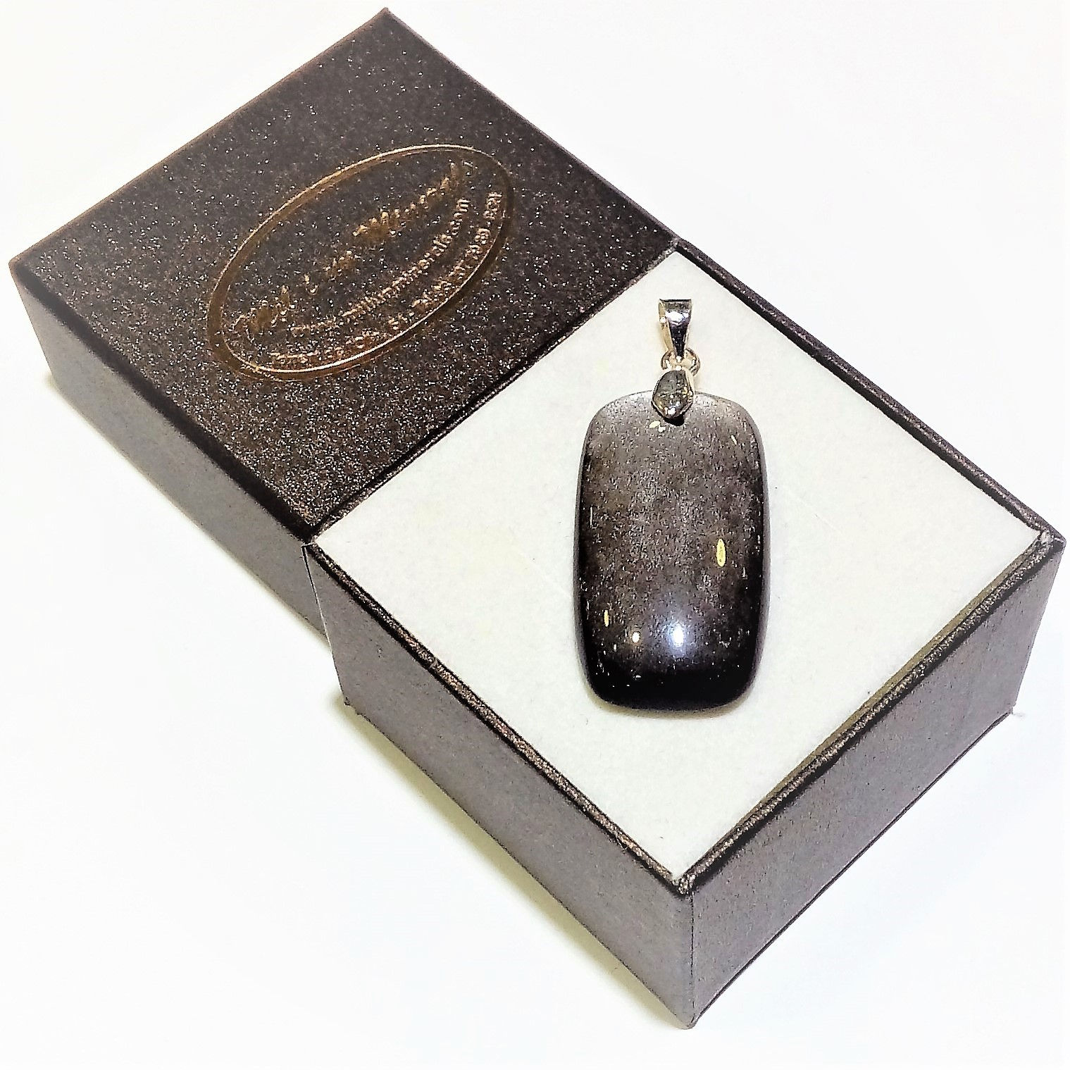 Colgante Obsidiana Plateada