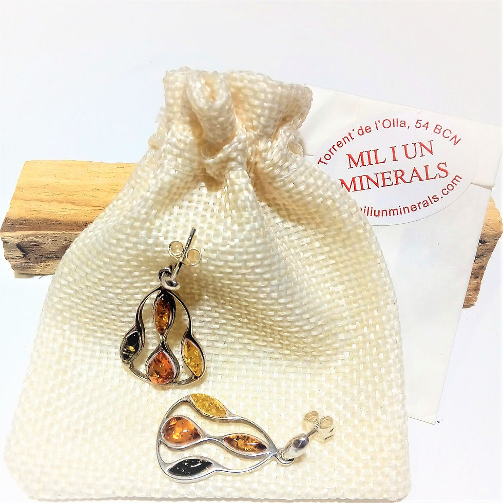 Pendientes Ambar Whisky Amarillo Verde