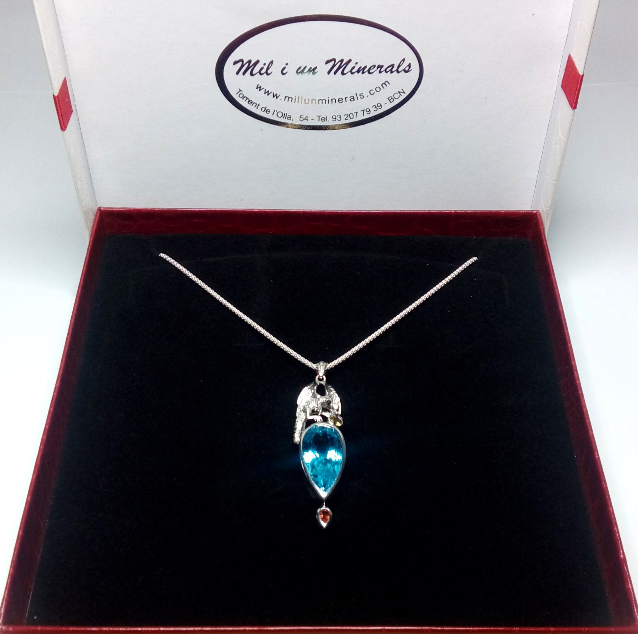 Colgante Dragon Gotland Topacio Azul