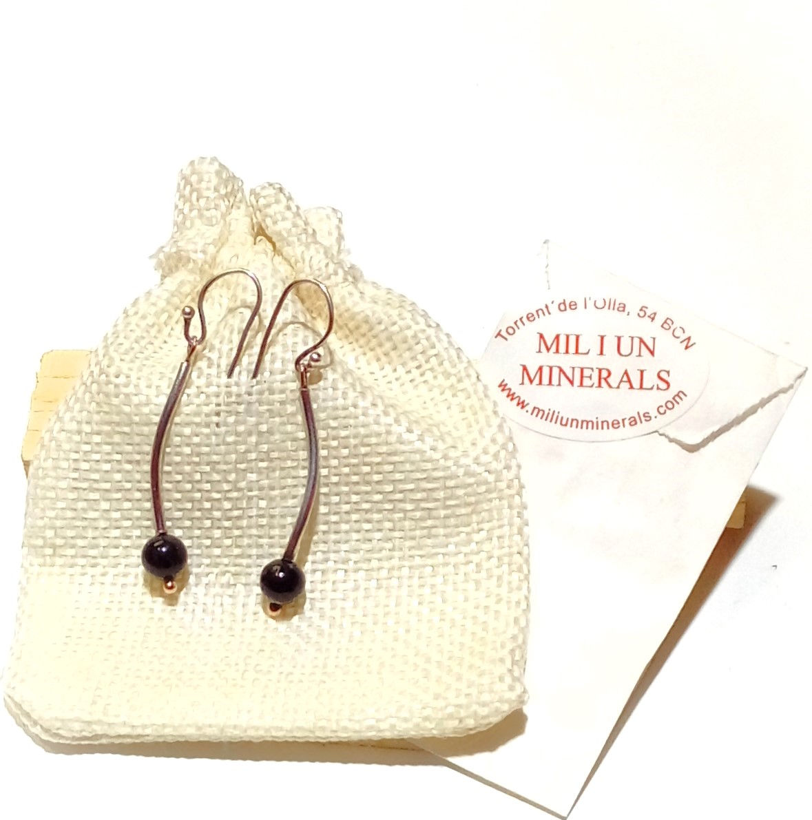 Pendientes Turmalina Negra