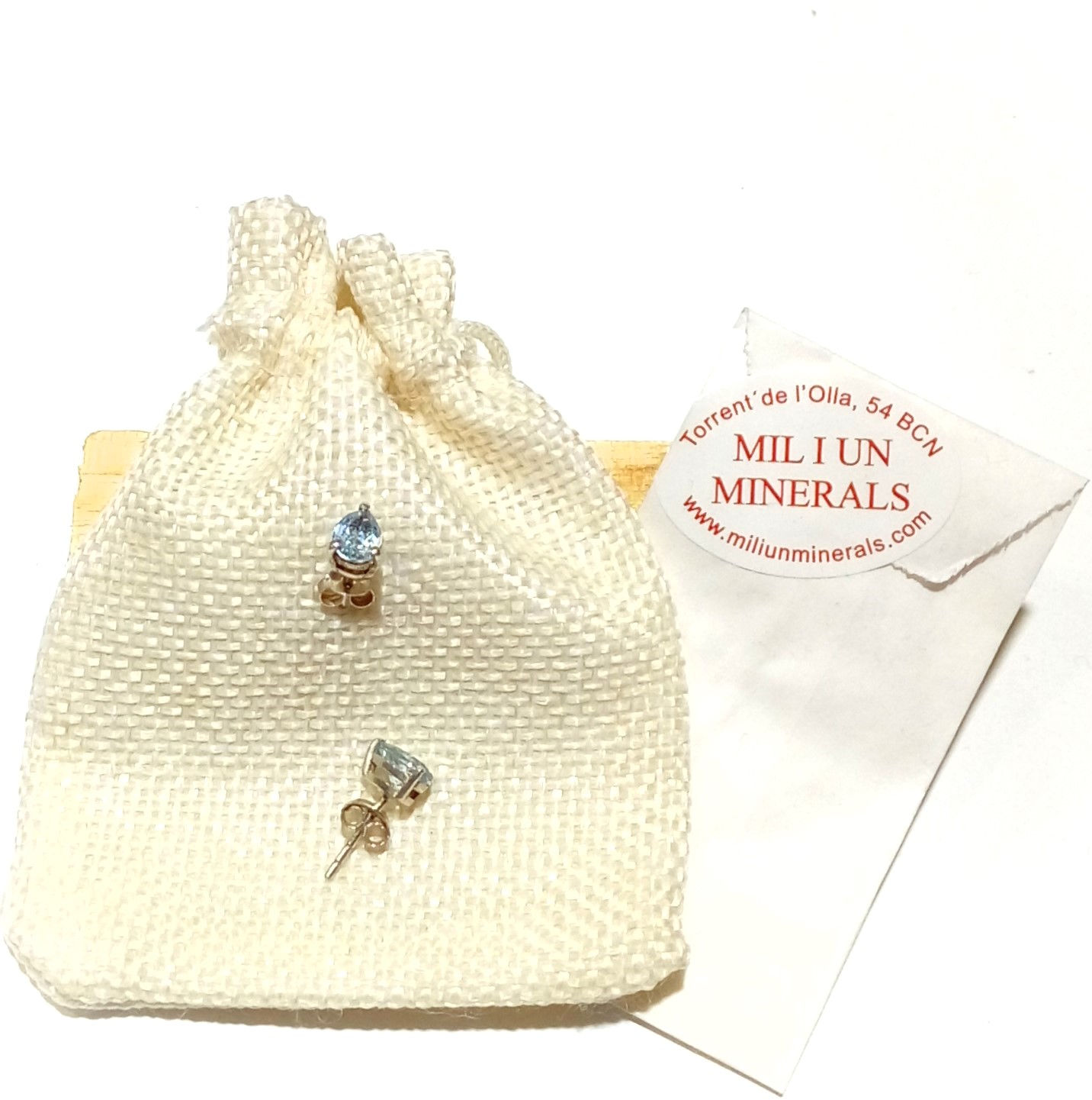 Pendientes Topacio Azul