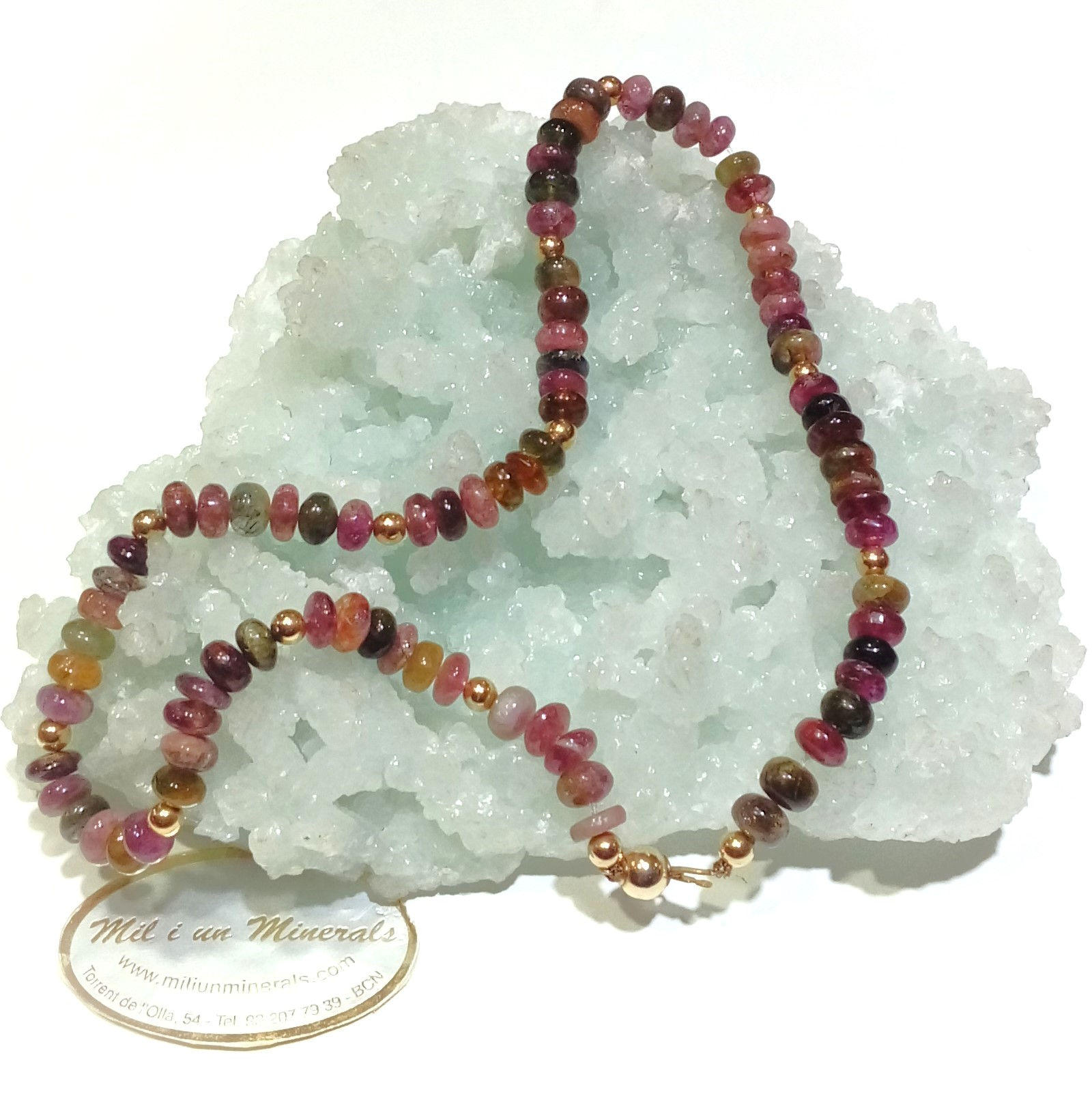 Collar Turmalina Corazon Sandia