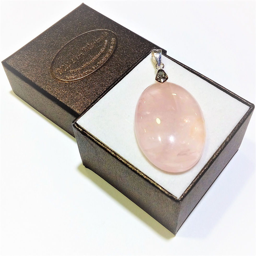 Colgante Cuarzo Rosa "Tauro"