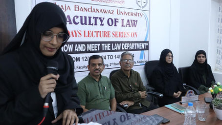 Three Days Lecture Series on “To Know and Meet Law Department” Day - 1