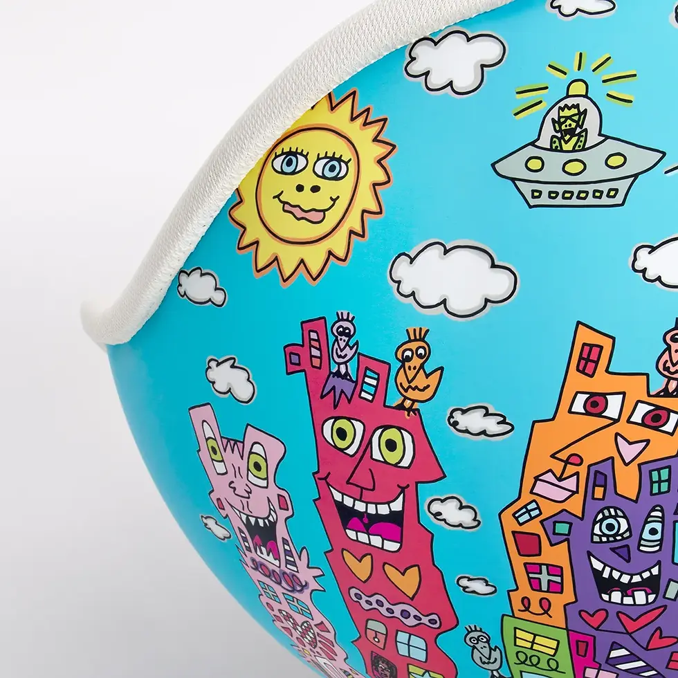 Miniaturbild: Detail Schale James Rizzi Sessel Kugel Sessel Ball Chair Ball Sessel lillus art Loungesessel rund im Kugel-Design