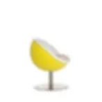 Tennisball Stuhl Tennis Stuhl Drehstuhl Dinnerstuhl Gelb im Tennisball-Design lillus volley Seitenansicht