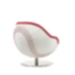 Baseball Sessel homerun Loungesessel Weiß-Rot im Baseball-Design Rückansicht von lillus