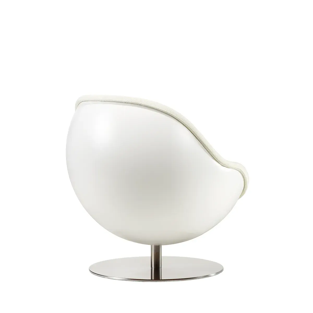 Loungesessel art im Kugel-Design aus ABS-Kunststoff Weiß in Rückansicht von lillus