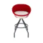 Baseball Stuhl Barhocker Weiß-Rot im Baseball-Design lillus homerun Frontansicht