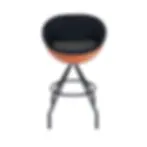 Basketball Stuhl Barhocker braun-orange im Basketball-Design lillus allnet Frontansicht