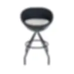 Pop-Art Kugel Sessel Ball Chair Ball Sessel Barhocker Schwarz lillus art im Kugel-Design Frontansicht