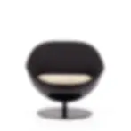 Golfball Sessel Golf Sessel lillus eagle Loungesessel schwarz personalisierbar Wunschfarbe im Golfball-Design Frontansicht