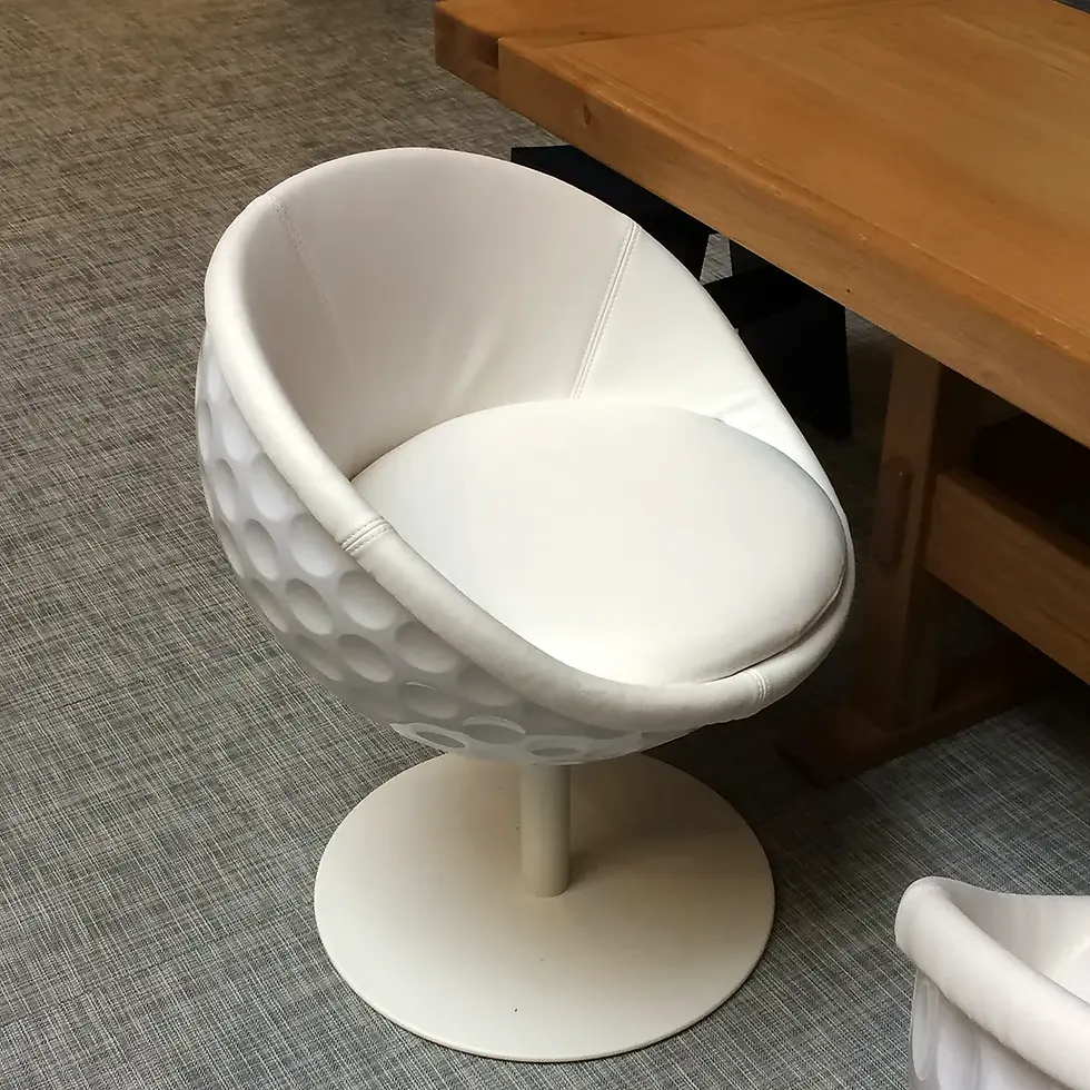 Miniaturbild: Golf Stuhl Golfball Stuhl Weiß Drehstuhl Dinnerstuhl im Golfball-Design lillus eagle