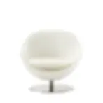 Kugel Sessel Ball Chair Ball Sessel art Loungesessel Weiß im Kugel-Design Frontansicht von lillus