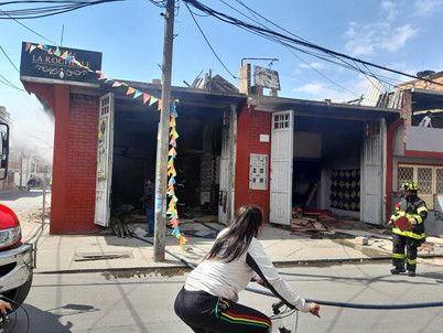 Se incendió una fábrica de muebles en el barrio León XIII de Soacha