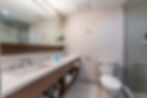Full bath with heated tile floor