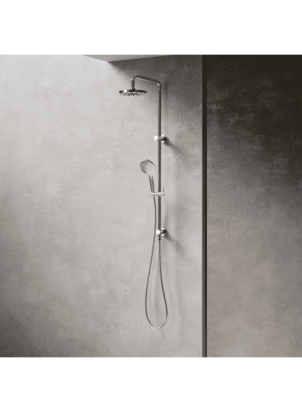 Thumbnail: Vitalis Twin Rail Shower Set