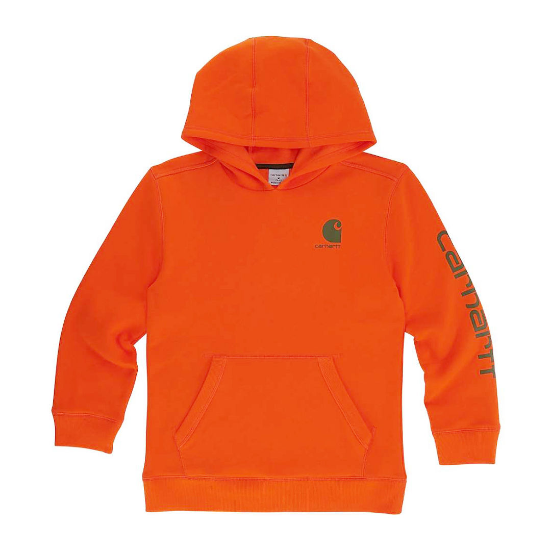 Carhartt (Kids) Small Logo Print Hoodie Orange