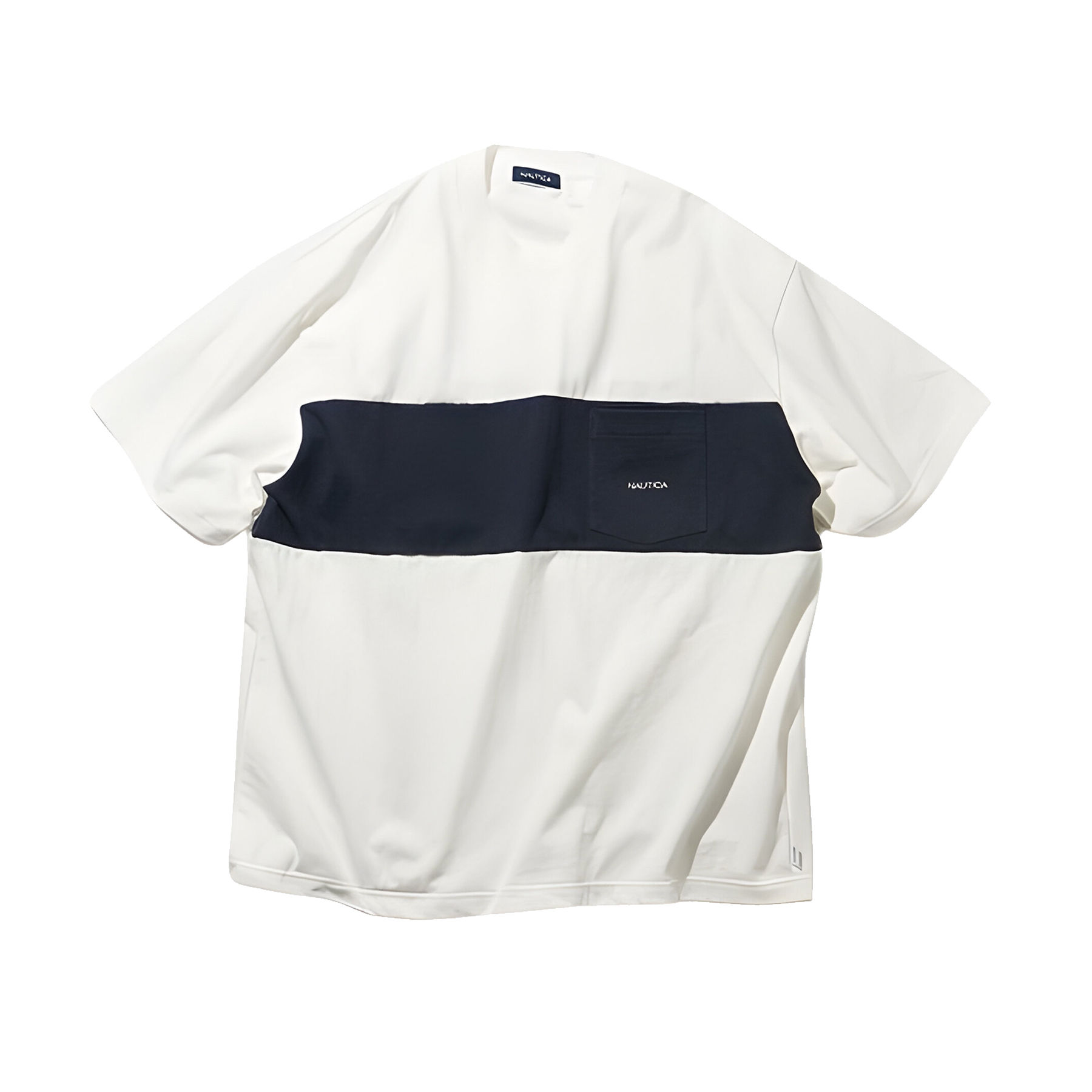 Nautica Panel Border Tee White