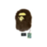 A Bathing Ape Bape Head Plush Brown