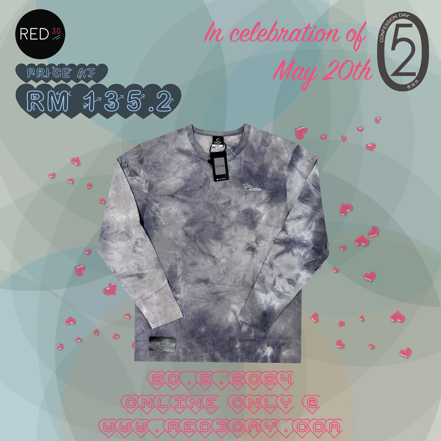 Clot Tie Dye L/S Tee Black