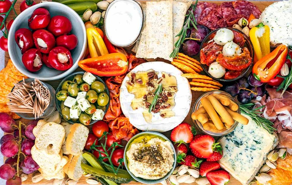 Arranged Food and Objects