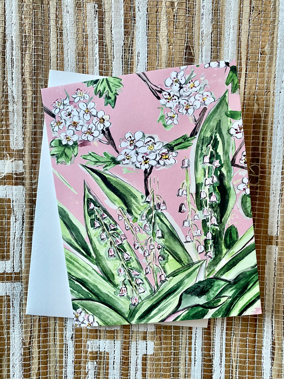 Thumbnail: May Birth Month Flower, Lily of the Valley & Hawthorne , ORIGINAL Style