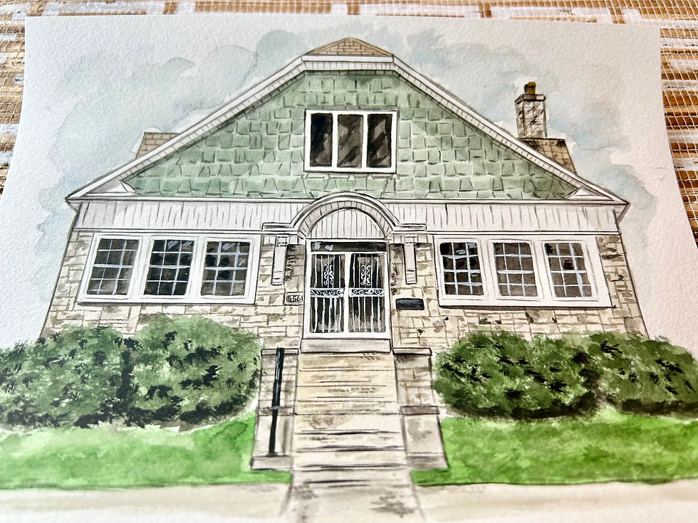 Watercolor House Portrait