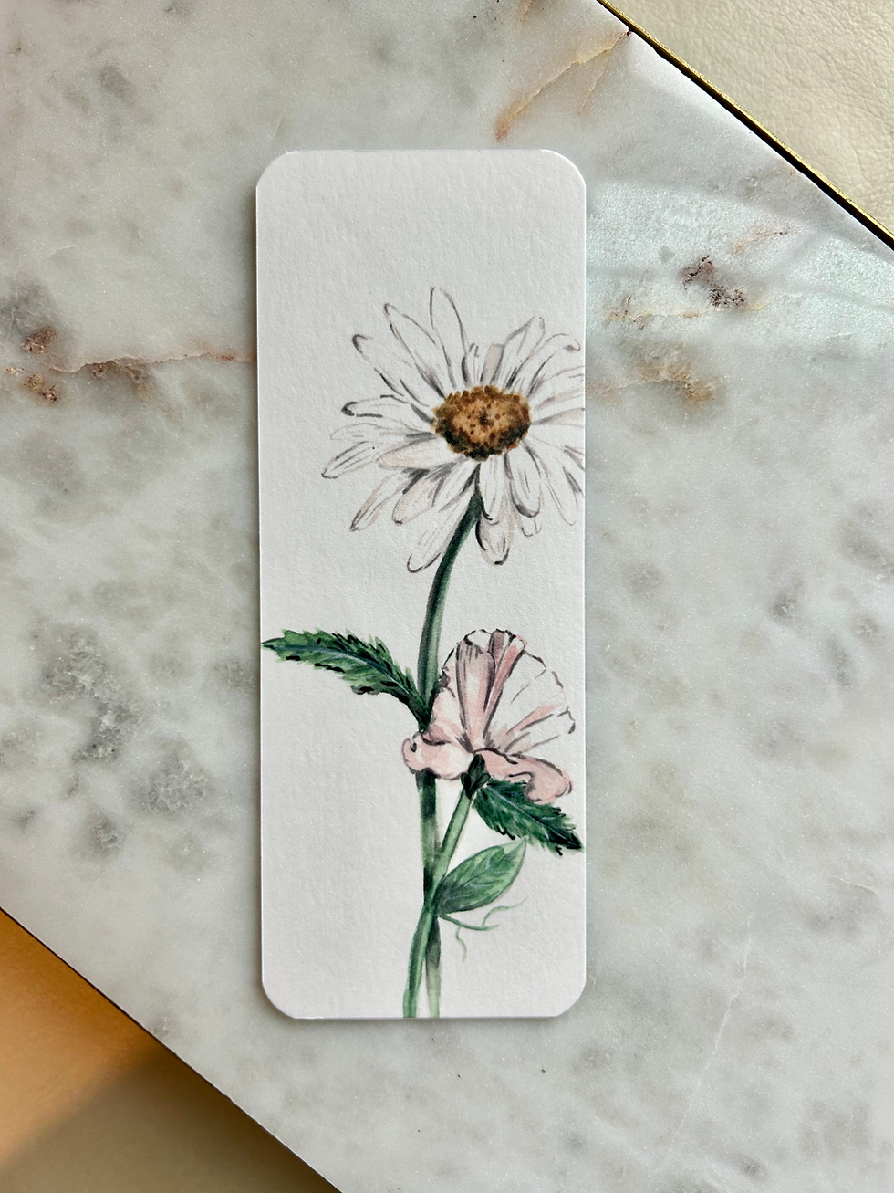 Thumbnail: April Birth Month Flower ,Daisy & Sweet Pea, Muted Style