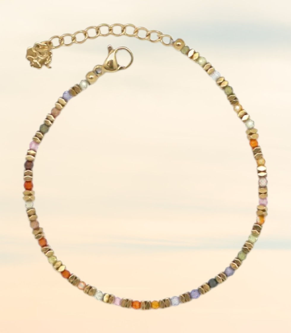 Miniature : Bracelet Multi Pierres, Pierres Naturelles (réglable)