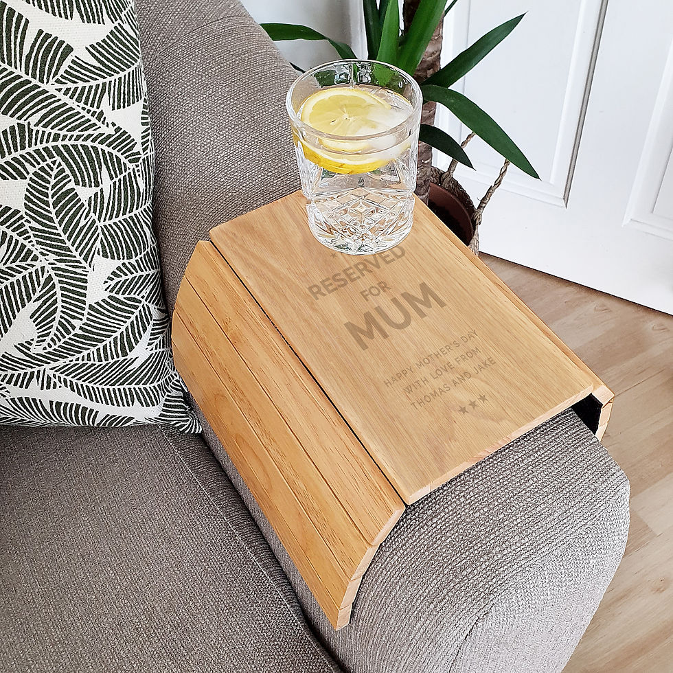 Thumbnail: Wooden Sofa Tray "Reserved For"